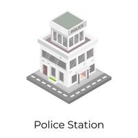edificio della stazione di polizia vettore