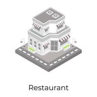 architettura di ristoranti e piazze pla vettore