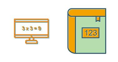 matematica nel computer vettore icona