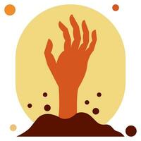zombie mano icona illustrazione, per uix, infografica, eccetera vettore