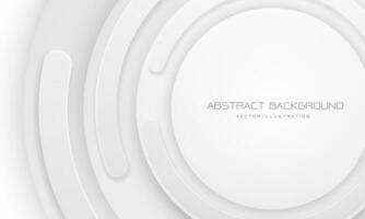 astratto bianca cerchio curva ruotare carta tagliare stile geometrico design moderno futuristico tecnologia creativo sfondo vettore