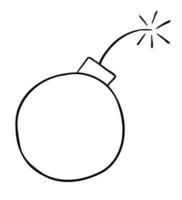 fumetto illustrazione vettoriale di bomba che sta per esplodere