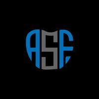 asf lettera logo creativo design. asf unico design. vettore