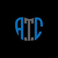 atc lettera logo creativo design. atc unico design. vettore