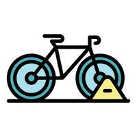 traffico bicicletta icona vettore piatto