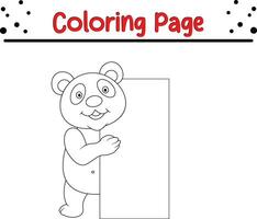 carino orso colorazione pagina per bambini. contento animale colorazione libro per bambini. vettore