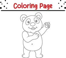 carino orso colorazione pagina per bambini. contento animale colorazione libro per bambini. vettore