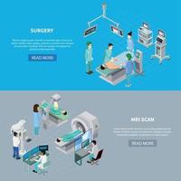 illustrazione vettoriale di banner di apparecchiature di scansione medica