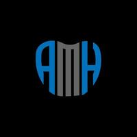 amh lettera logo creativo design. amh unico design. vettore