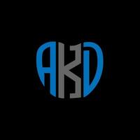 ak lettera logo creativo design. ak unico design. vettore