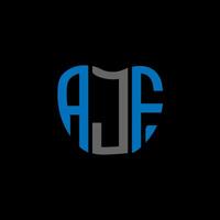 ajf lettera logo creativo design. ajf unico design. vettore