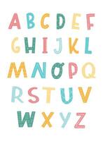 asilo alfabeto manifesto, Stampa, font con mano disegnato capitale latino lettere vettore
