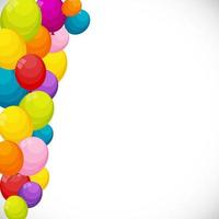colore lucido buon compleanno palloncini banner sfondo illustrazione vettoriale