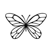 farfalla linea arte. semplice minimo farfalla linea tatuaggio icona logotipo vettore