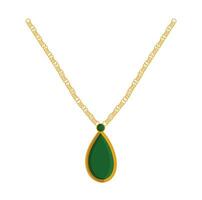 verde pendente collana vettore