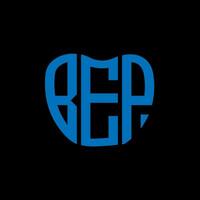 bep lettera logo creativo design. bep unico design. vettore