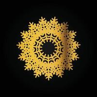 mandala linee decorative e ornamentali dorate disegno astratto vettore