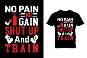 no dolore no guadagno tipografia maglietta design per Stampa. motivazionale citazioni, slogan, vettore illustrazioni