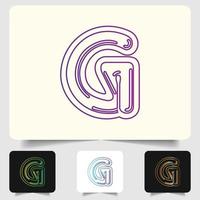 g lettera logo moderno design sfumato astratto vettore
