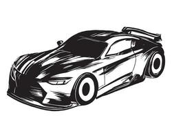 silhouette di un' gli sport auto vettore