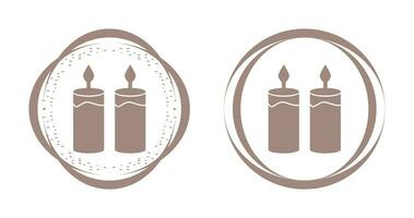 Due candele vettore icona