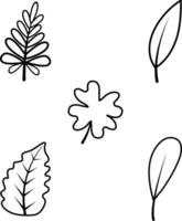 semplice linea arte le foglie forma. vettore illustrazione
