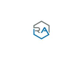 RA lettera logo design con creativo moderno vettore icona modello
