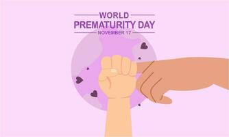 Prematurità consapevolezza mese è osservato ogni anno nel novembre, precoce nascita è quando un' bambino è Nato pure presto illustrazione vettore