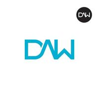 lettera daw monogramma logo design vettore
