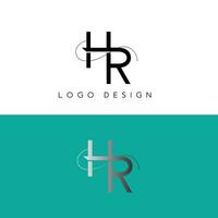 hr iniziale lettera logo design vettore