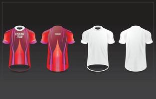 modello di mockup di maglia da bici vettore