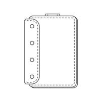 portafoglio schema icona illustrazione su bianca sfondo vettore