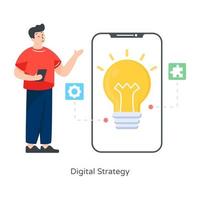 strategia e idea digitale vettore