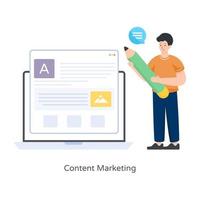 marketing dei contenuti e marketing degli articoli vettore