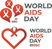 mondo AIDS giorno consapevolezza 1 ° dicembre vettore