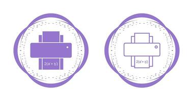 Stampa matematica foglio vettore icona