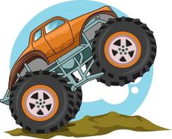 monster truck che salta vettore