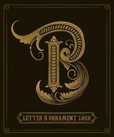 Vintage ▾ ornamento logo lettera B - vettore logo