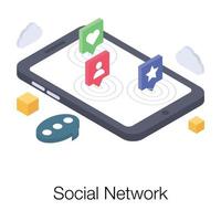 social network online vettore