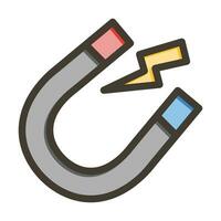 magnete vettore di spessore linea pieno colori icona per personale e commerciale uso.
