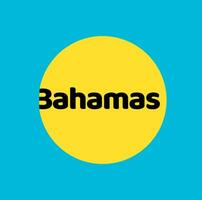 Bahamas nazione nome vettore lettering con nazionale bandiera colore.