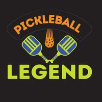 pickleball maglietta design , pazzo pickleball signora, pickleball leggenda vettore