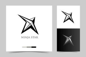 ninja stella logo design modello, vettore illustrazione