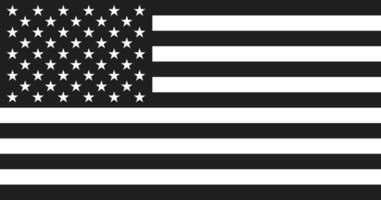 nero e bianca colore Stati Uniti d'America bandiera vettore illustrazione.
