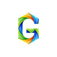 colorato lettera g icona logo design vettore