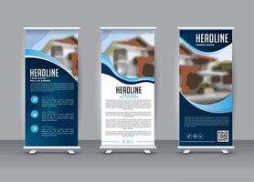 roll up aziendale. design in piedi. modello di banner vettore