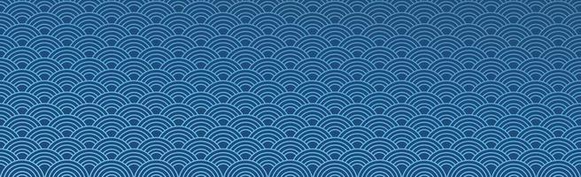 ornamento ripetuto semicircolare, motivo di sfondo astratto blu - vettore