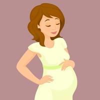 il concetto di famiglia, maternità, gravidanza vettore