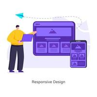 ui design reattivo vettore