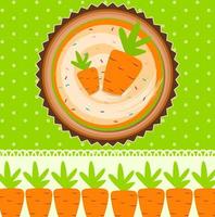 illustrazione vettoriale di sfondo torta di carote